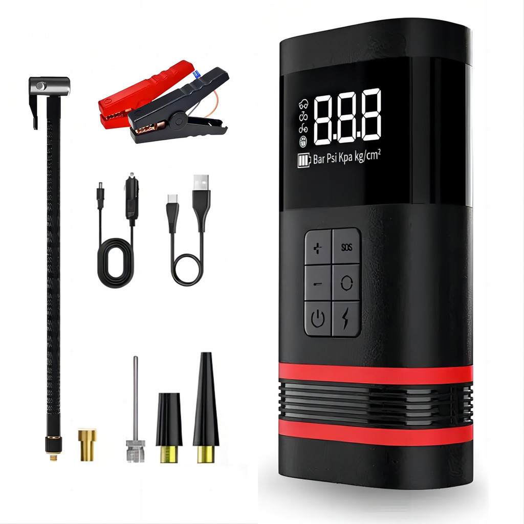 7500mAh Battery Backup Rechargeable Cordless 150 PSI Portable Pump Tire ...