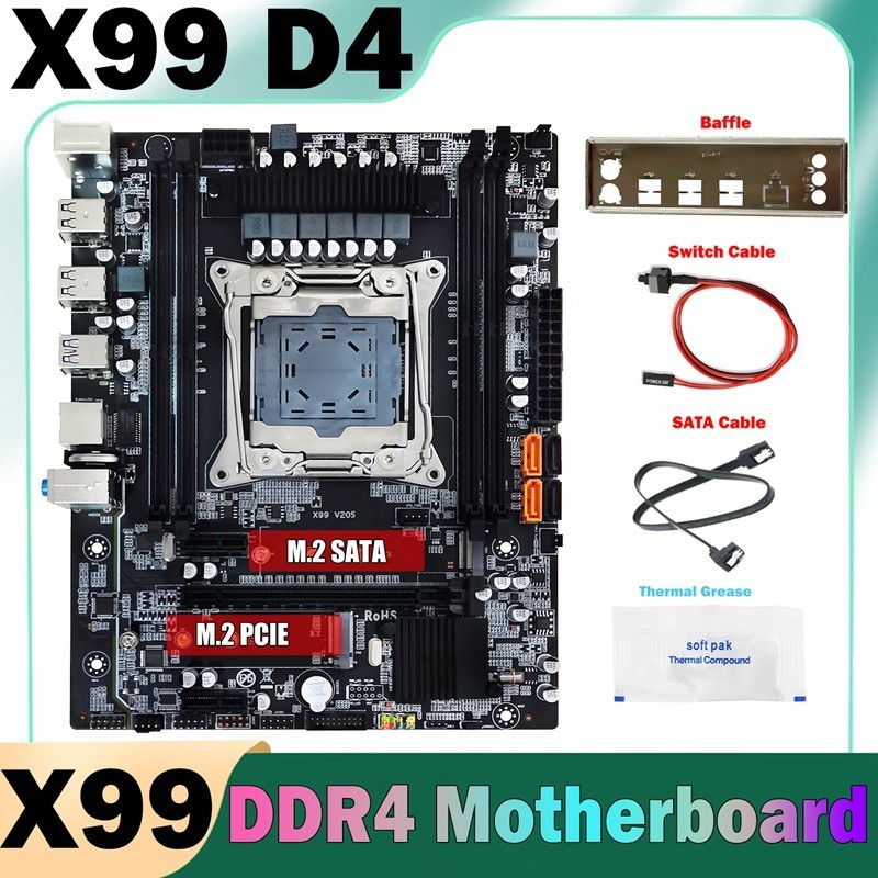 X99 Computer Motherboard Baffle Thermal Grease LGA2011-3 DDR4 Support ...