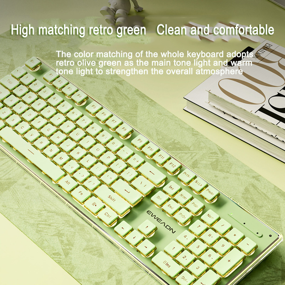 V3 Wired Keyboard 104 Keys Membrane Keyboard Many Kinds of Colorful ...