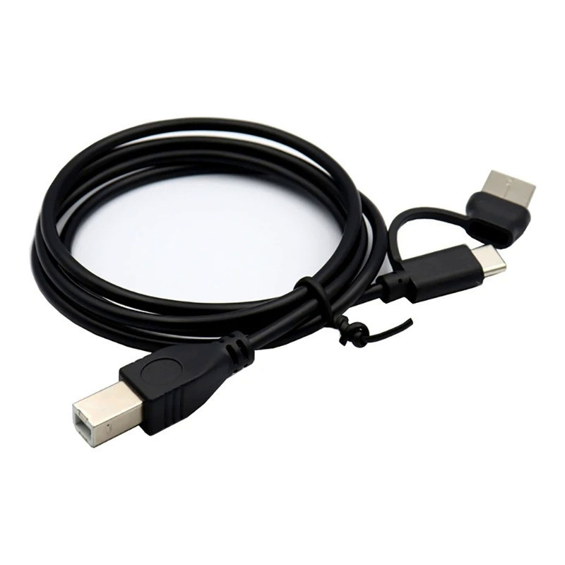 USB TypeC Male to USB Type-B Male Cable Printers Data Line Easy ...