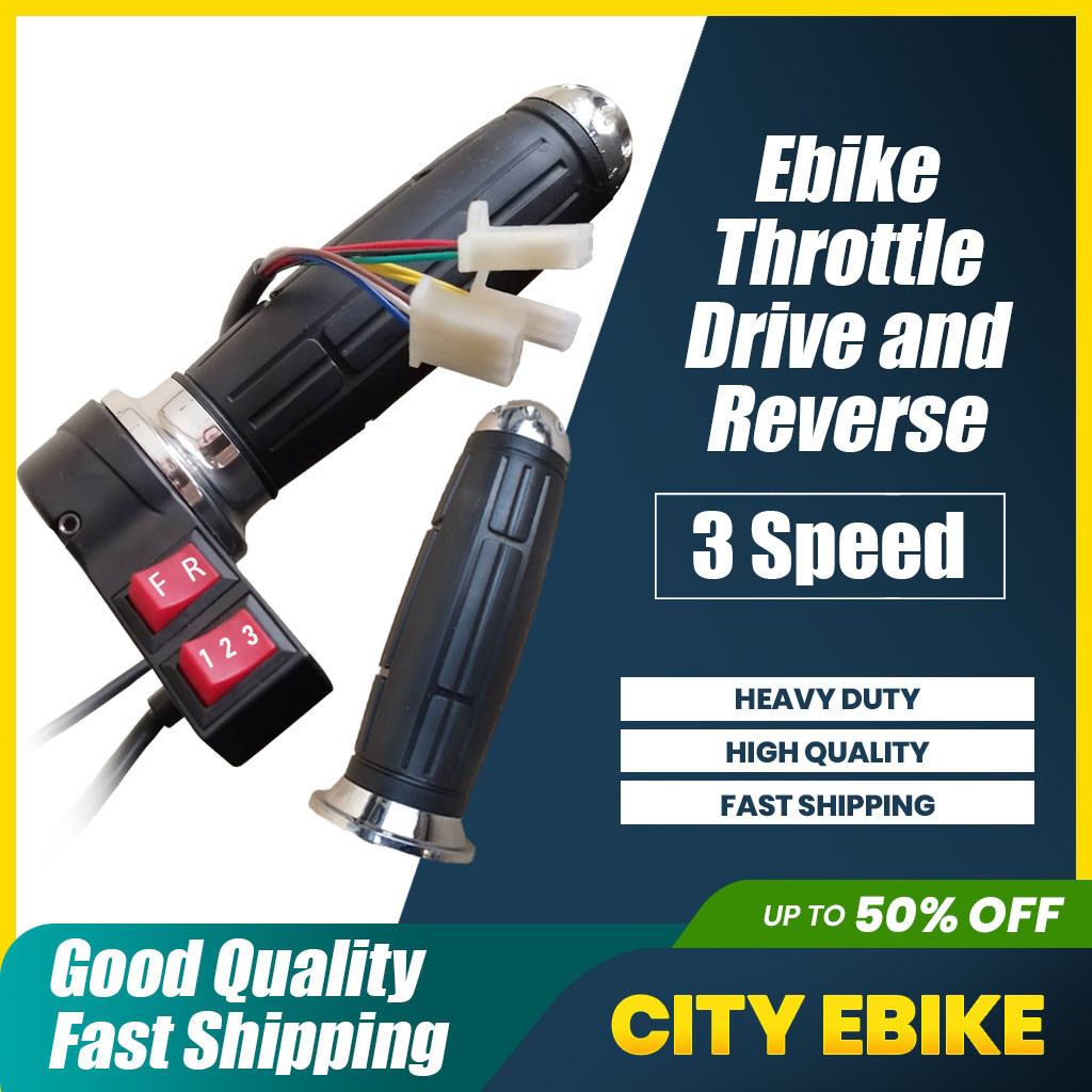 Electric Bike Throttle with 123 Speed with Drive and Reverse Ebike Throttle Romai Nwow Kuda Etc