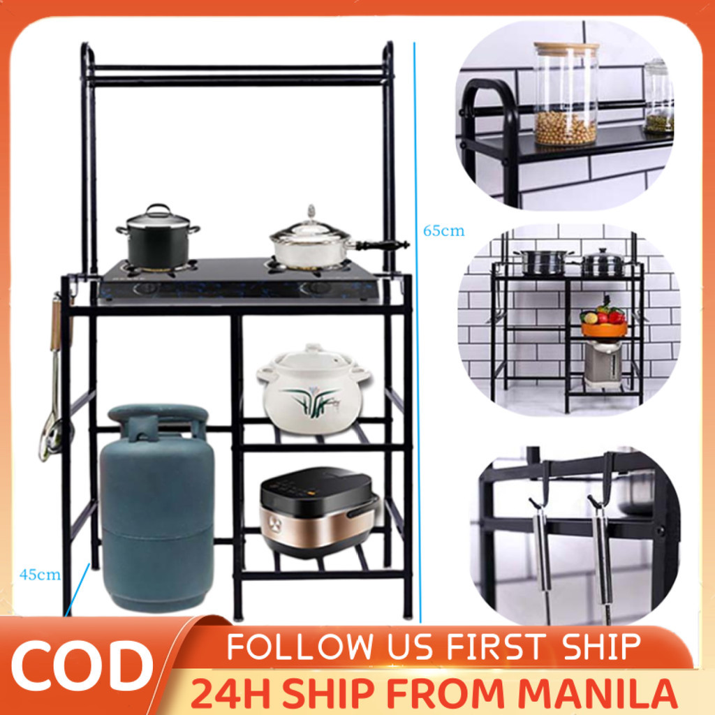 Gas Stove Rack Stand with LGP roller Stainless Steel Kitchen Storage ...
