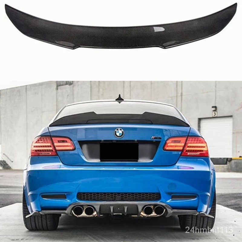 For BMW E92 3 Series Spoiler 2005-2012 2 Door E92 CS Style Black Carbon ...