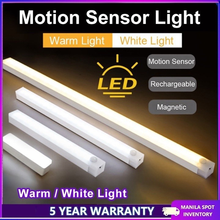 MS Rechargeable LED Motion Sensor Light Magnetic Study Lamp and Cabinet ...