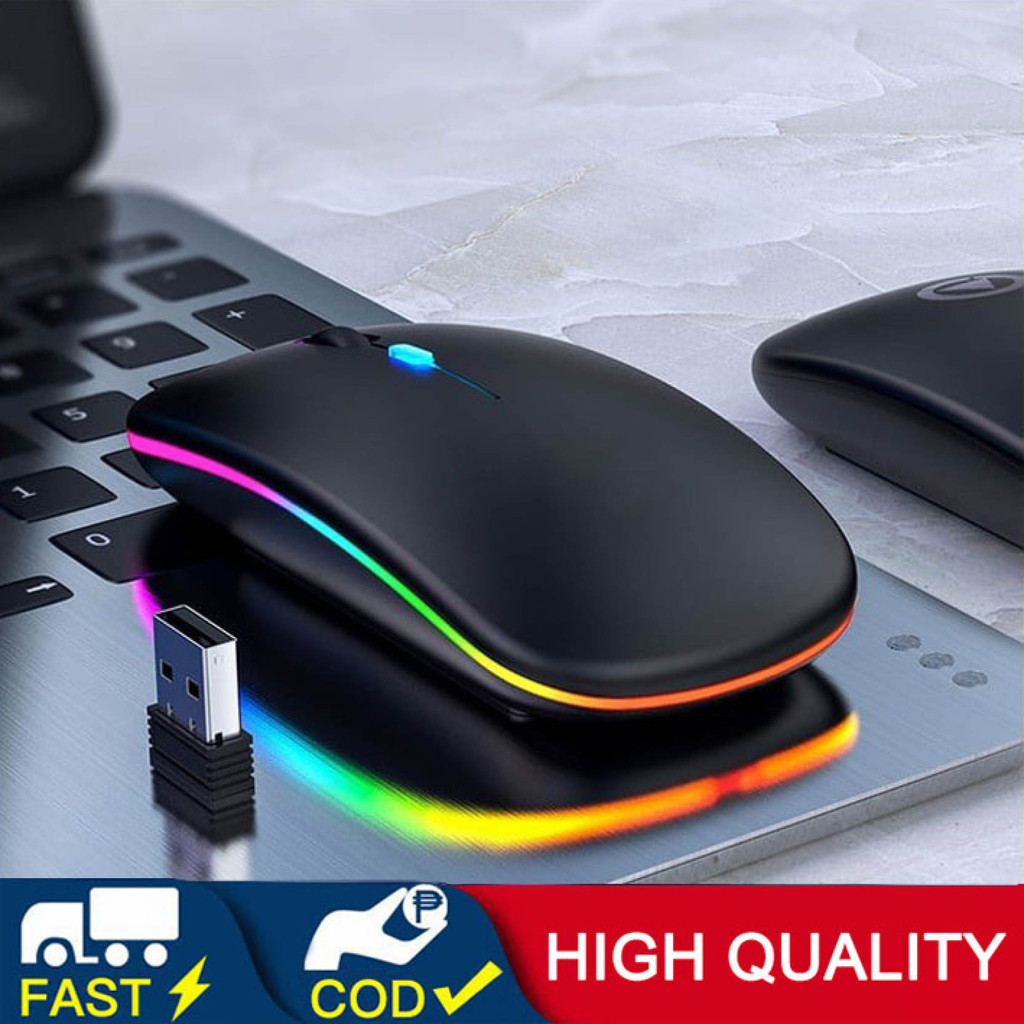 Bluetooth Mouse Bluetooth 2.4Ghz Rechargeable Silent Mouse USB Human ...