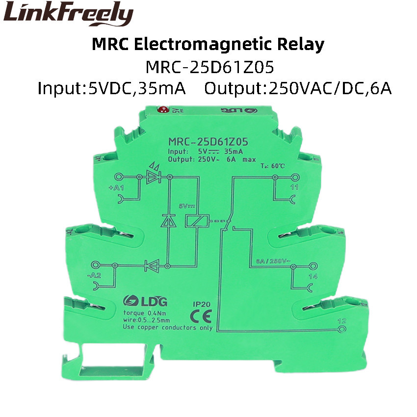 MRC-25D61Z05 SPS Relaismodul 5V Ultradünn - 6,2 Mm Für TS35 DIN-Schiene