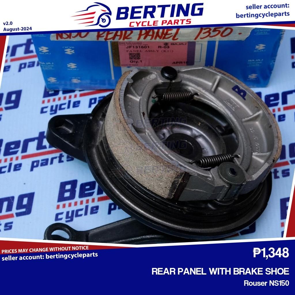 REAR PANEL WITH BRAKE SHOE Rouser NS150 Genuine JF131601 | Shopee ...