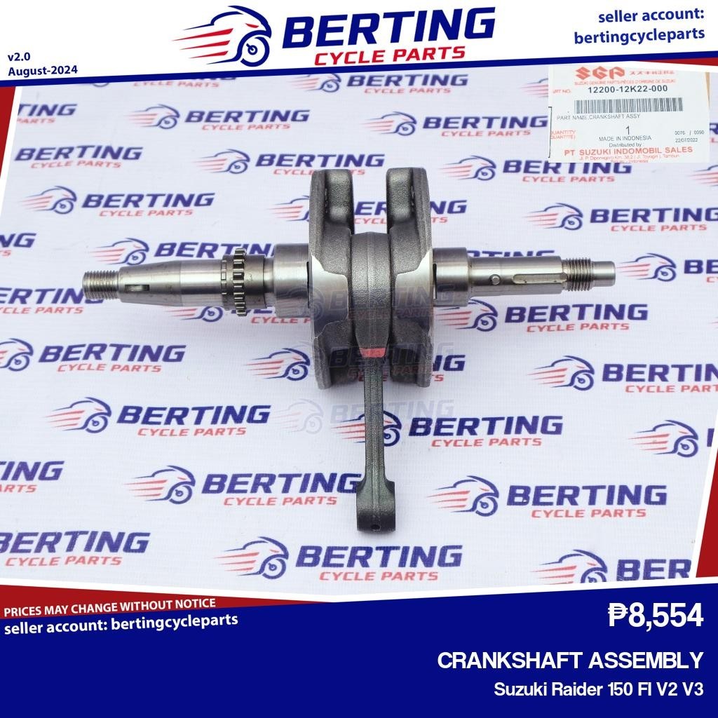 SGP CRANKSHAFT ASSEMBLY Suzuki Raider 150 FI V2 V3 Genuine 12200-12K22 ...