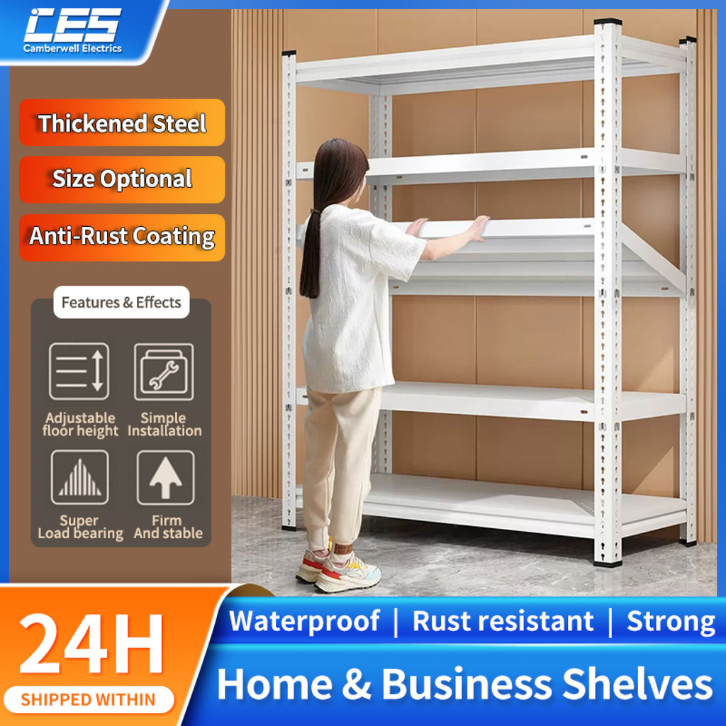 CES Bearing 450KG Angle Steel Rack Shelves 3 Layers-5 Layers Storage ...