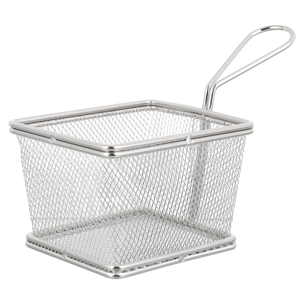 ⋚Small Deep Fryer with Basket Commercial Practical Filter Food Storage ...