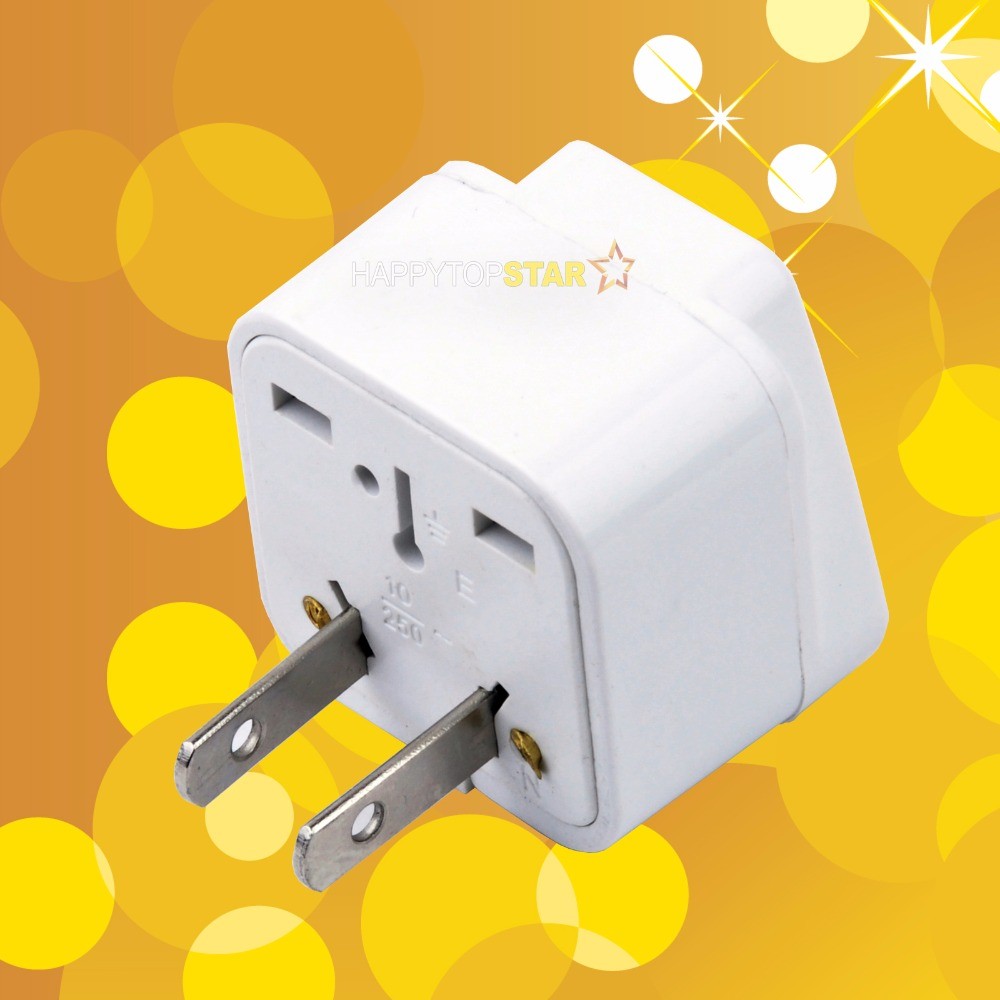 ♞Universal UK/US/EU/AU 3 Pins / 2 Pins Socket to United States America