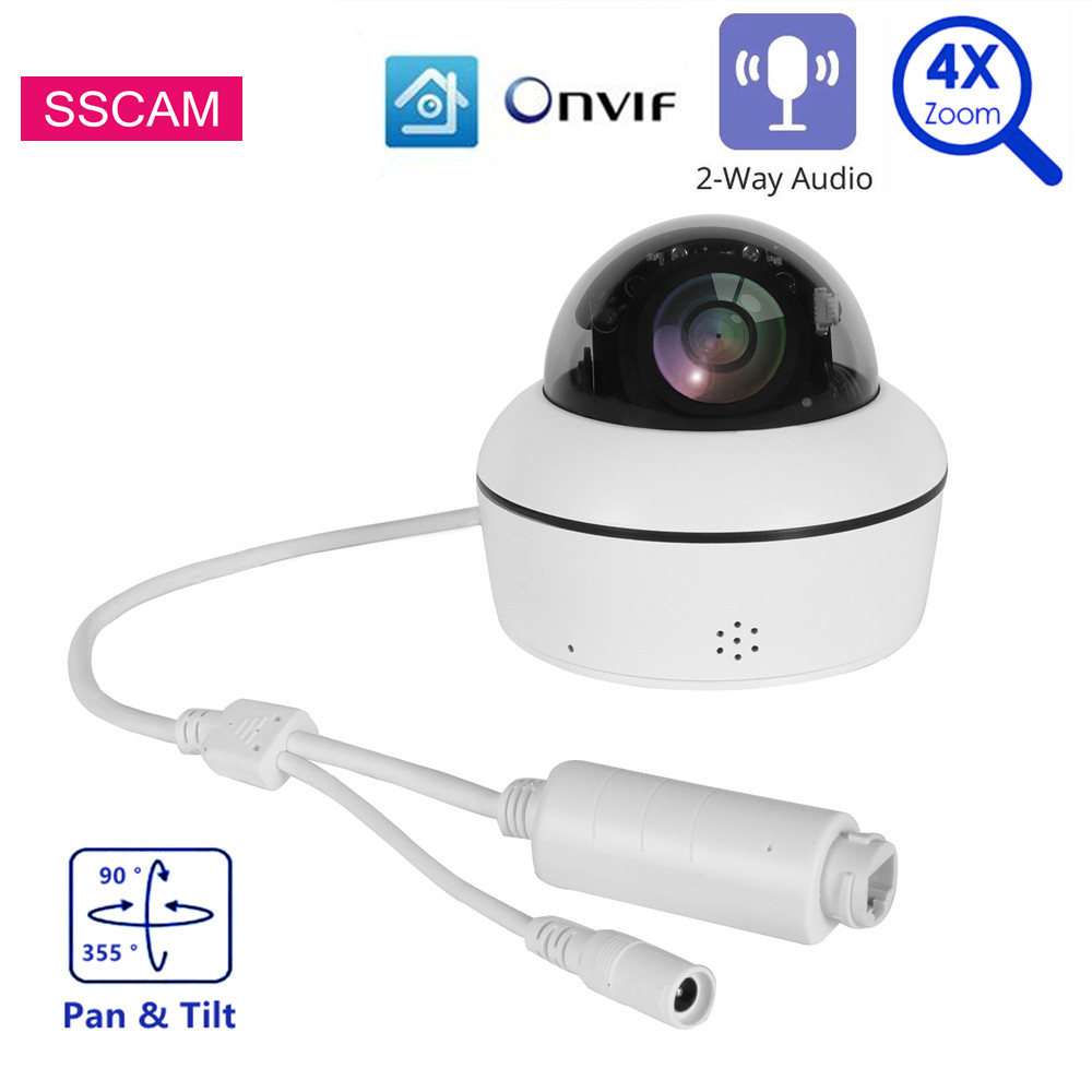 ☾CAMHI Wired 5MP IP PTZ Camera Dome Pan Tilt Zoom 2.812mm Motorized