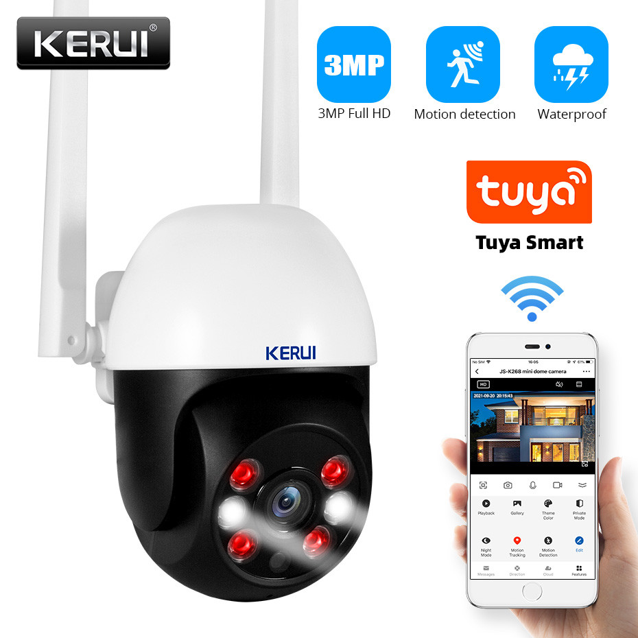 Caméra Surveillance WiFi Tuya 3MP Avec Batterie SmartCam