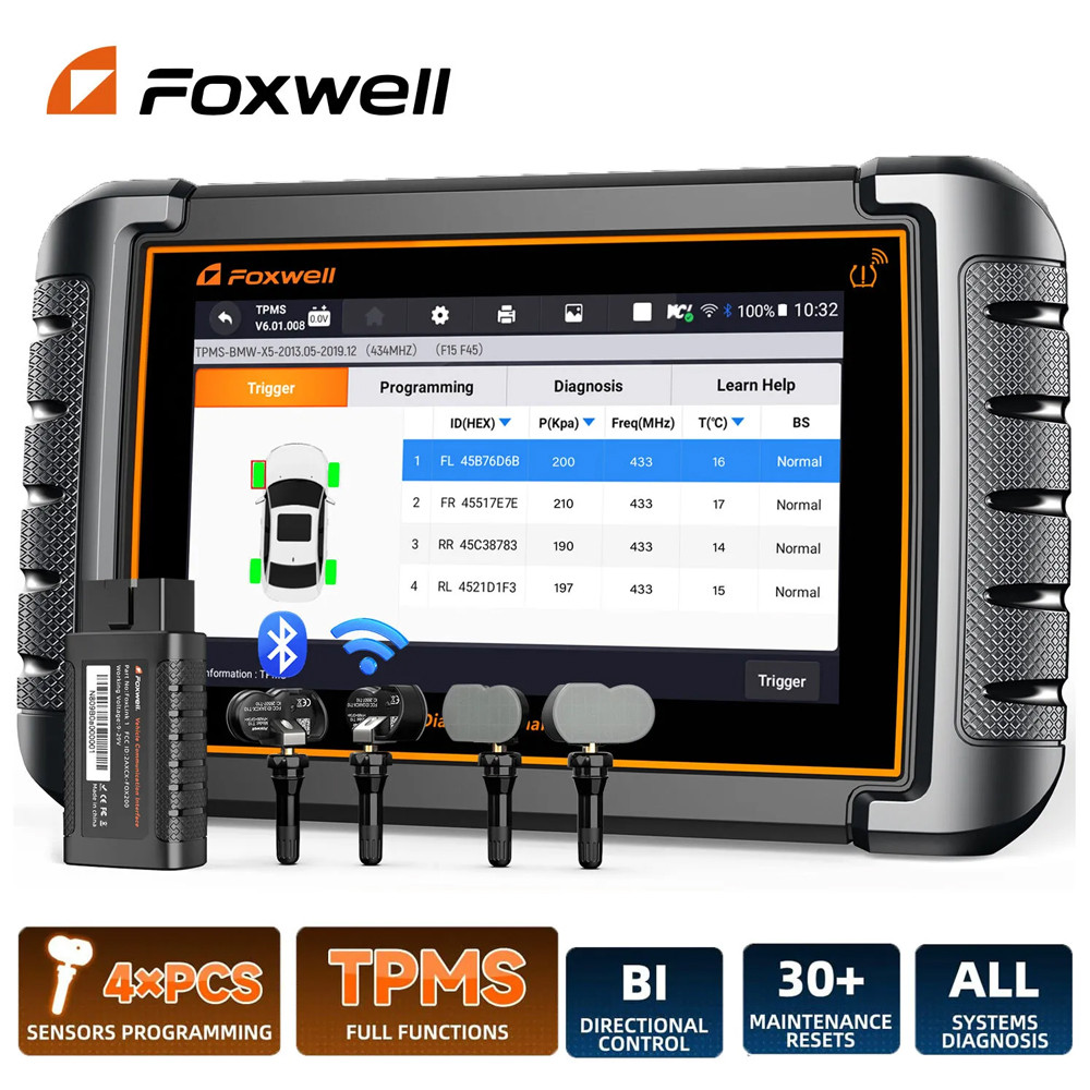 -FOXWELL NT809TS TPMS Programming Tools OBD2 Car Diagnosis All System ...