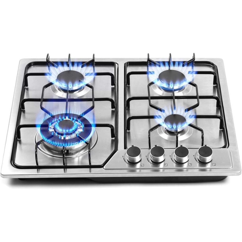 22″x20″ Built in Gas Cooktop 4 Burners Stainless Steel Stove with NGLPG