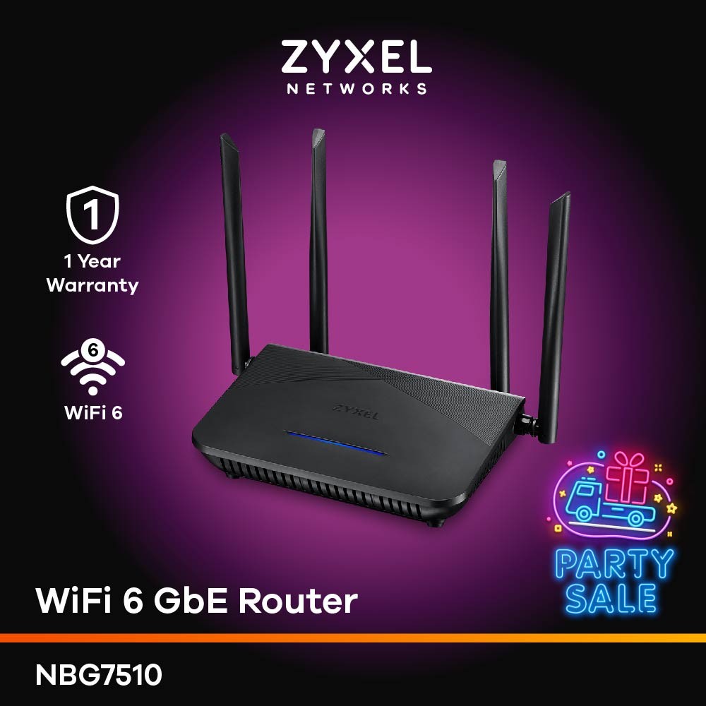 Router WiFi 6 ZYXEL NBG7510 | AX1800 Router Gigabit Wireless Router ...
