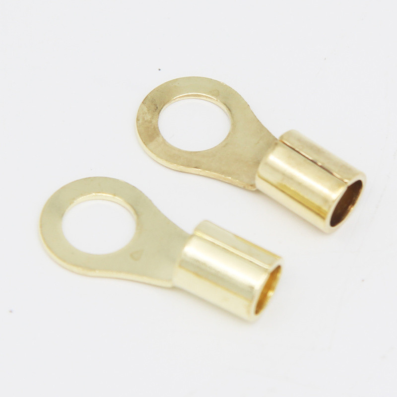 50Pieces/Lot Pure Copper Power Line Connection O TYpe Terminal Block