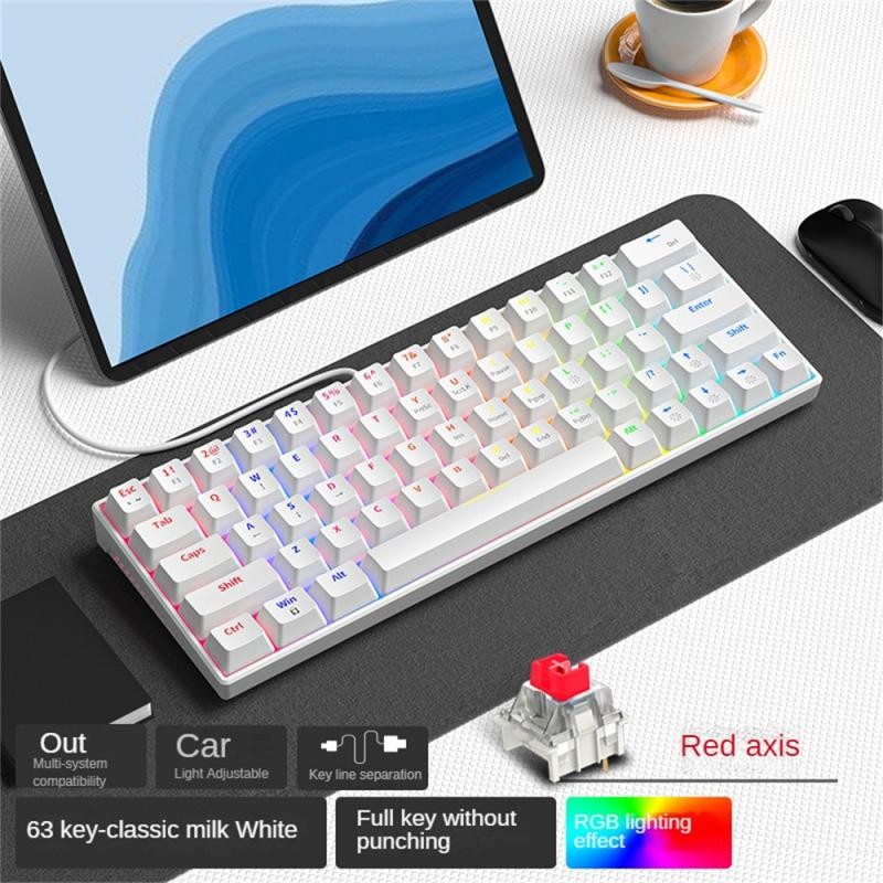 ☻ROYAL KLUDGE R87 Wired Mechanical Keyboard 87 Key RGB Backlit Hot ...