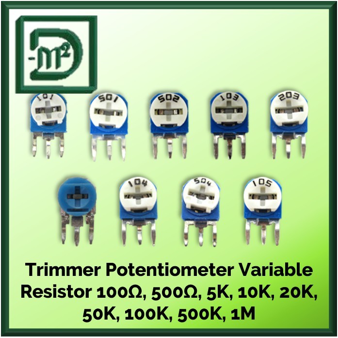 Trimmer Potentiometer Variable Resistor Vertical 100Ω to 1M (10-20pcs ...