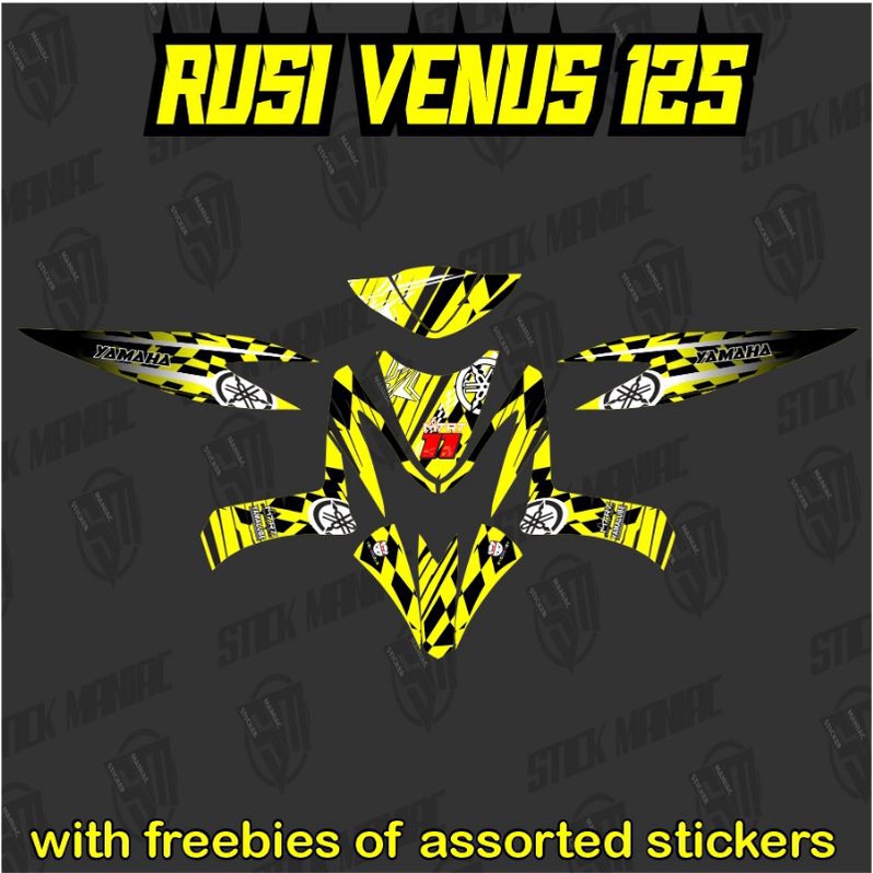 Rusi Venus 125 decals sticker, Laminated | Shopee Philippines