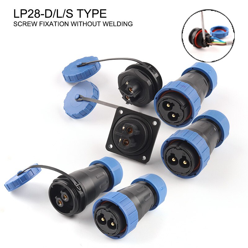 LP/SP28 IP68 Outdoor waterproof connector Male Female plug&socket ...