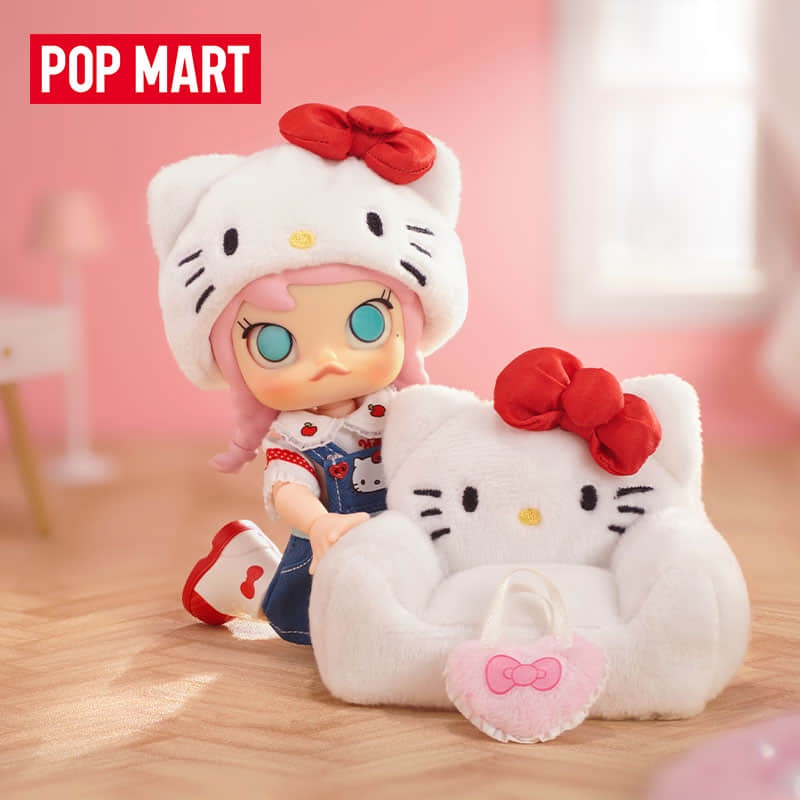 POP MART MOLLY Hello Kitty Dress Movable Doll BJD Toy Cute Kawaii ...