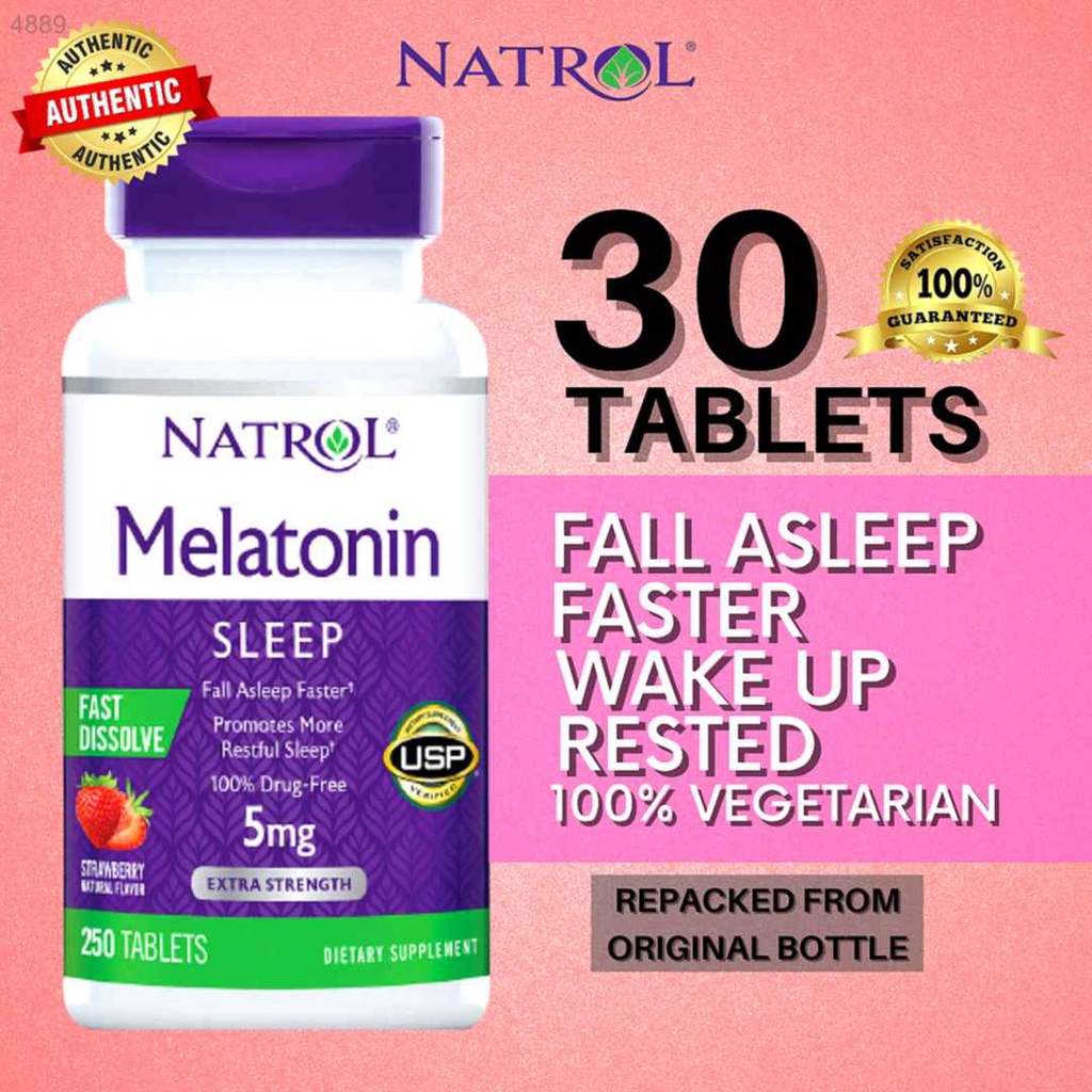 30 Tablets Natrol Melatonin 5 mg. Fast Dissolve Tablets AUTHENTIC