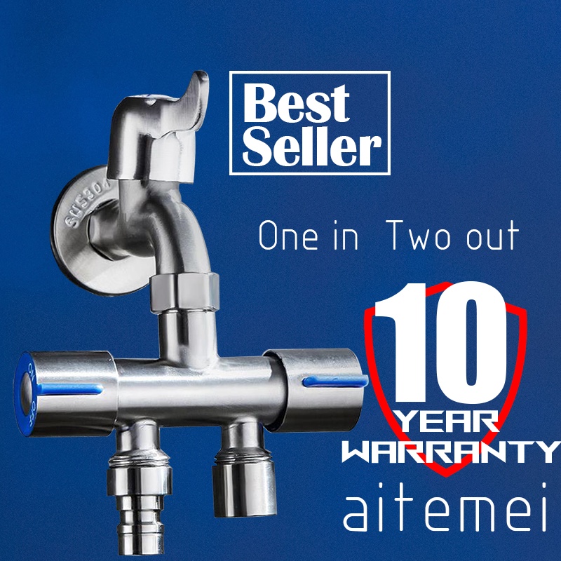 Water divider valve faucet connector faucet divider one point two live