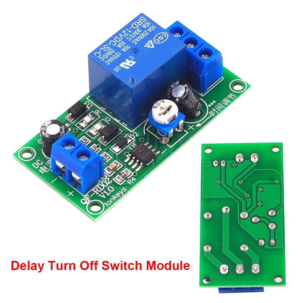 NE555 Time Delay Relay Module Timer Relay Switch Board 12V DC 0-60s ...