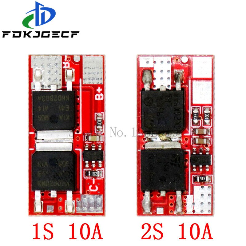 10A 1S 2S 4.2V PCB PCM BMS Charger Charging Module 18650 Li-ion Lipo 1S ...