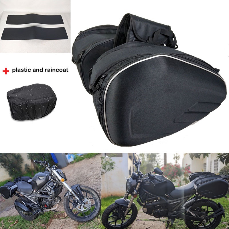 Motorcycle Oxford Saddle Bag Saddlebags for Sportster Moto Helmet