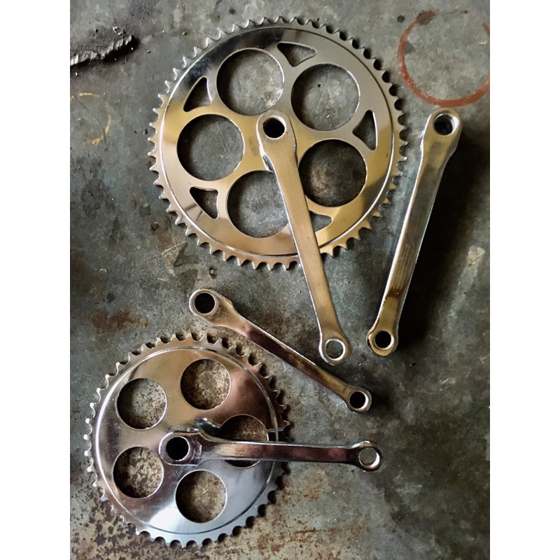 classic cotter type crank and cotter pin for vintage bicycle 44t and