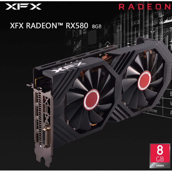 XFX RX 580 8GB Graphics Cards AMD Radeon RX580 4GB 2304SP Video Screen  Cards GPU Desktop