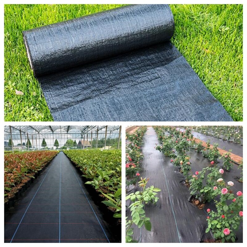 1m Agricultural Anti Grass Cloth Black Plastic Mulch Film Thickness Garden Weeding Control