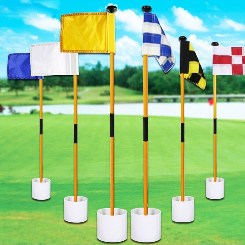 sif Portable Detachable Golf Flagsticks Putting Green Flags Hole Cup