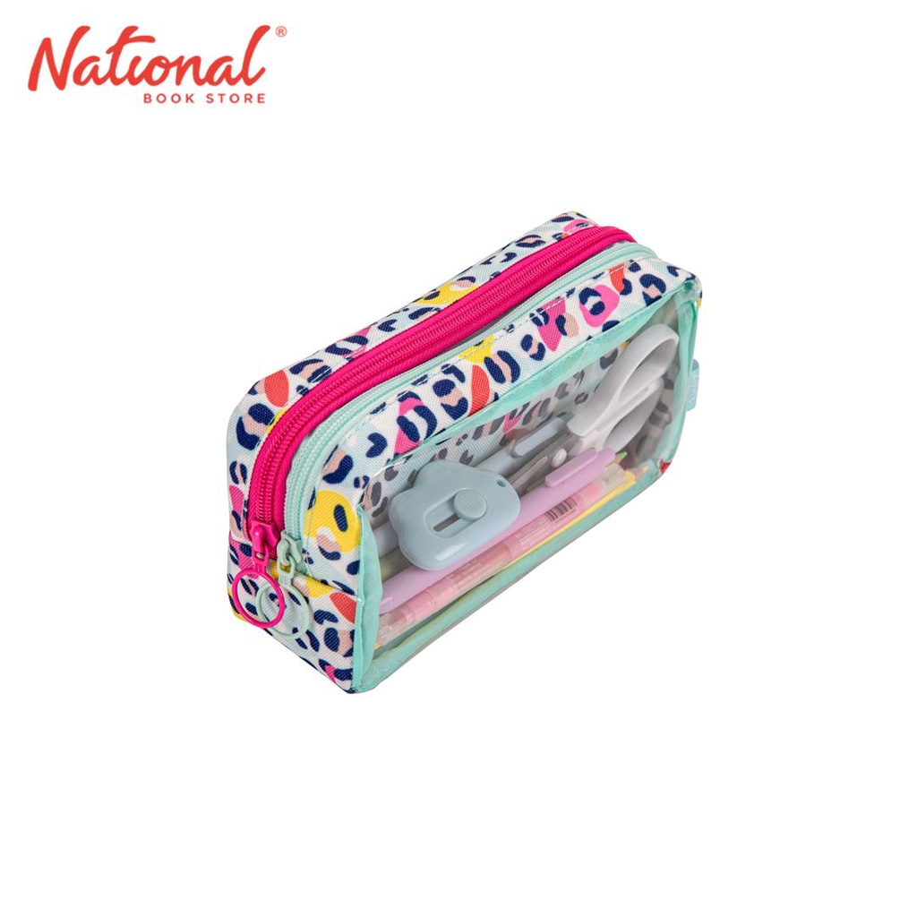 Zipit Pocket Pencil Case HNHPS-7 Leopard Half and Half - School Cases ...