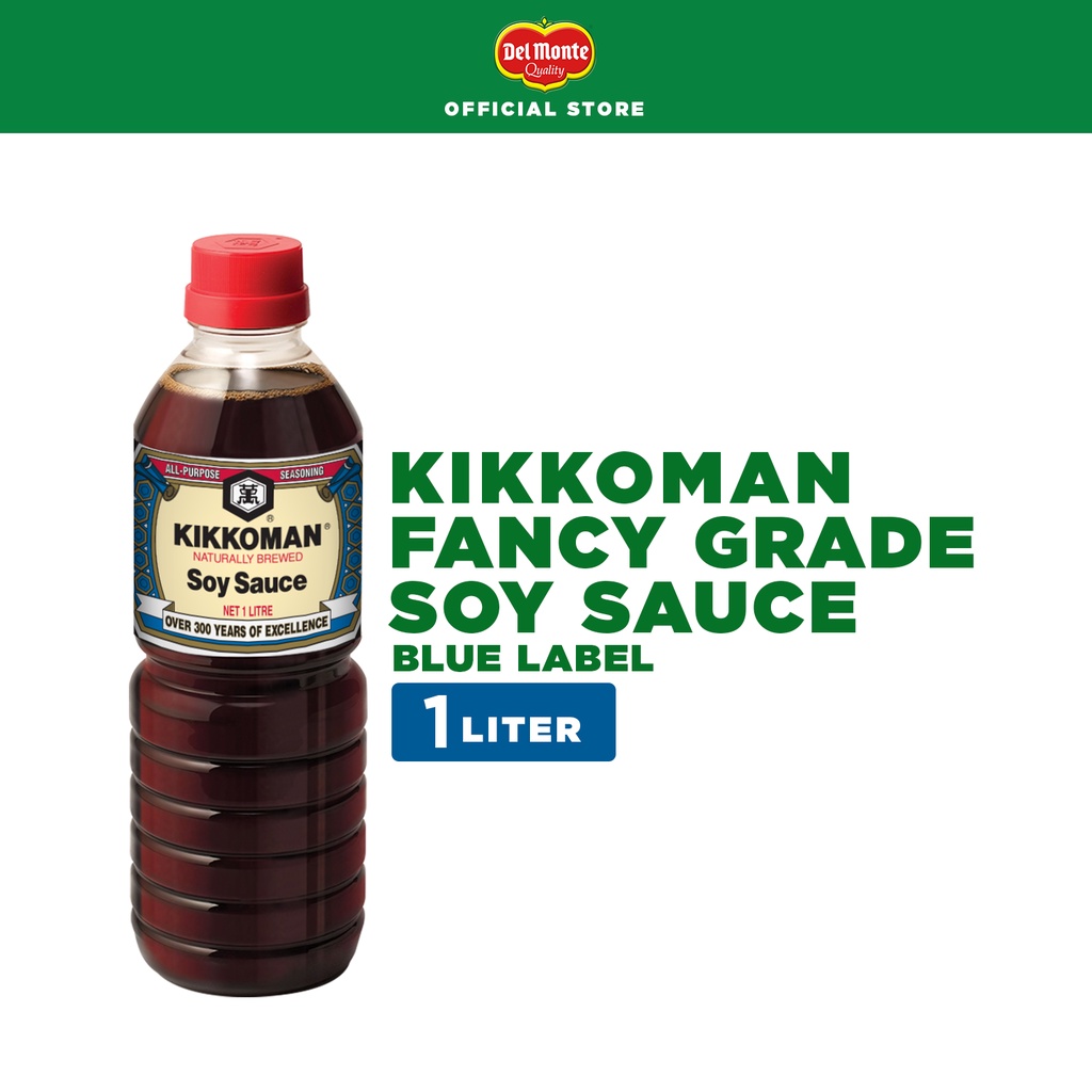 KIKKOMAN Fancy Grade Soy Sauce Blue Label Naturally Brewed 1L