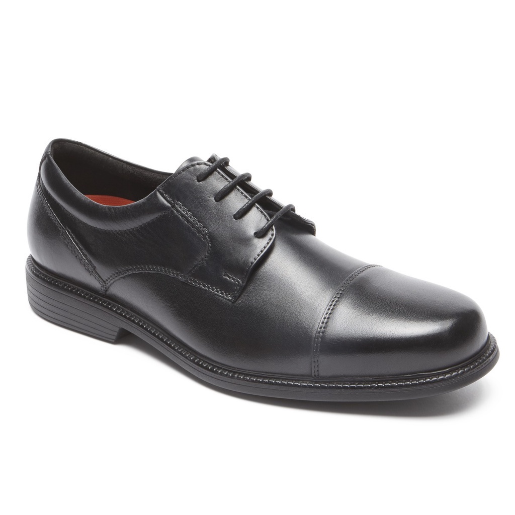 Rockport Charlesroad Captoe Black Mens Shoes Shopee Philippines
