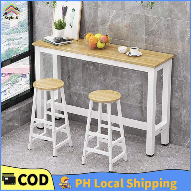 S656 【COD】Mini Bar Table and Chairs Set 1 pc Bar Table and 2 pcs Bar Stool Bar Counter Table and