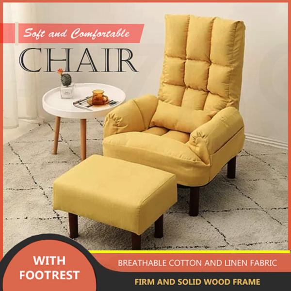 S568 Lazy sofa chair Foldable reclining chair with pedal Home living