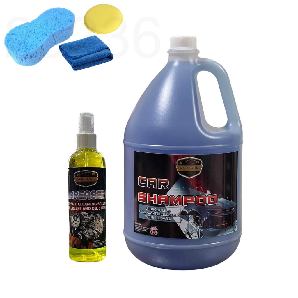 S282 Car Shampoo with Wax and Foaming Booster 1 Gallon Engine Degreaser
