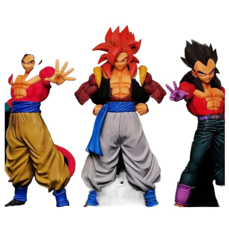 Cod Figure Anime﹉ Dragon Ball Gt Super Saiyan 4 Anime Figure Goku Vegeta Gogeta Ssj4 Figurine 8992