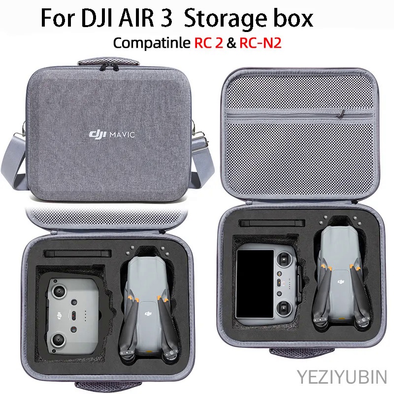 For DJI AIR 3 Storage Box Gray Shoulder DJI Drone Boxs Air 3 Accessory ...