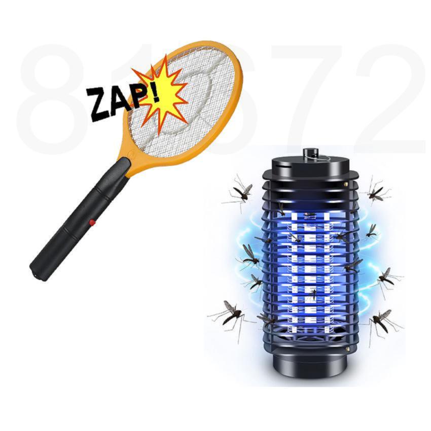 S853 2 AA batteries Operated Hand Racket Electric Mosquito Swatter with