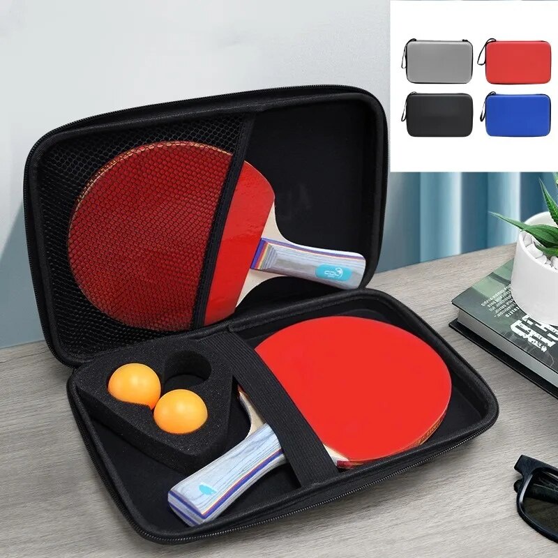 웃Professional PU Table Tennis Racket Case With Outer Zipper Bag For