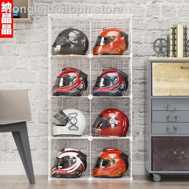 ♟㍿Motorcycle helmet rack, household hat storage safety iron bracket ...