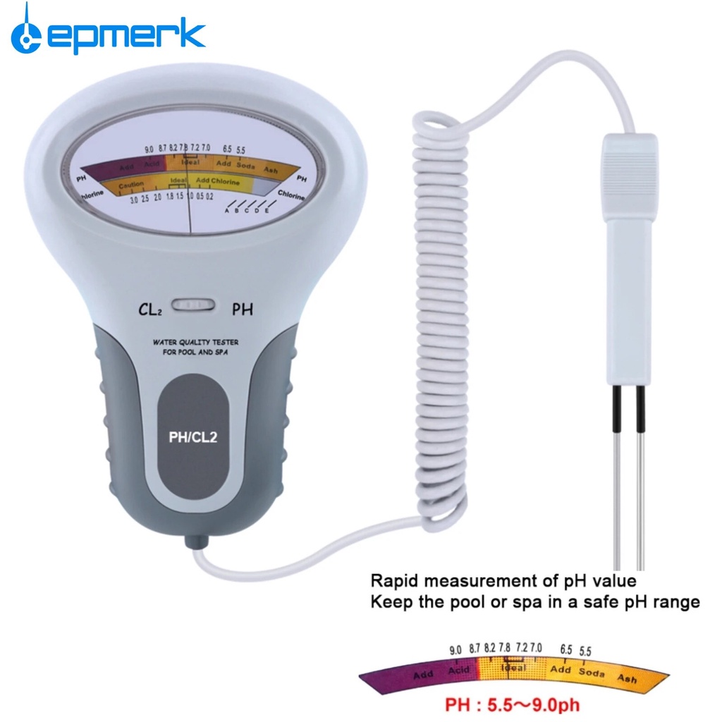 PC-102 PH Tester CL2 Measuring PH Chlorine Meter Chlorine Tester 2 in 1 ...