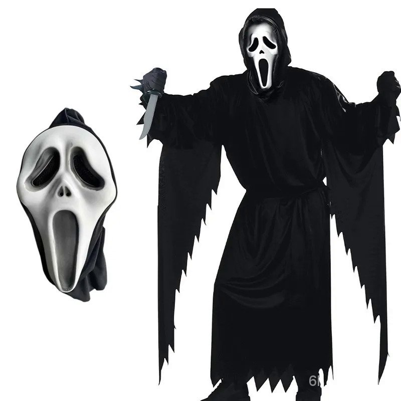 ♀Halloween Adult Scream Costume Mask Suit Horror Death Ghost Cosplay