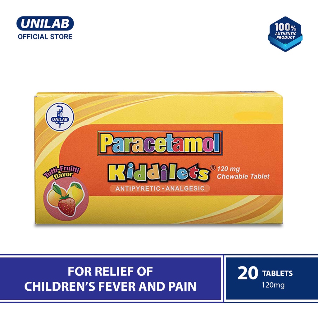 United Home Kiddilets Chewable Paracetamol 20 Tabs/Blister (For Relief