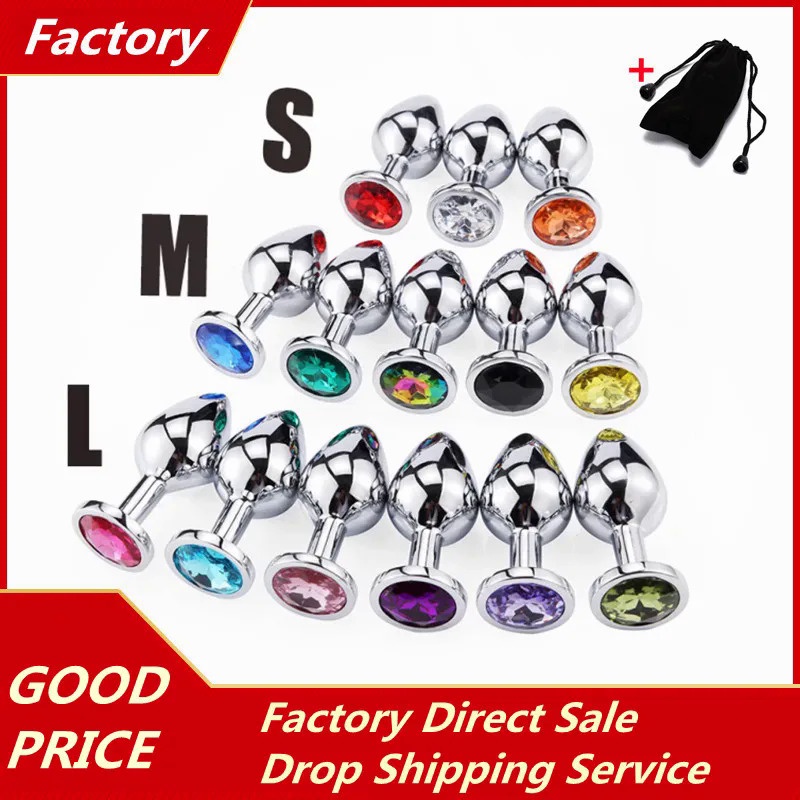 Anal Training Metal Butt Plug Small Sex Toys Adults Round Stainless Steel Jewelry Buttplug 0710